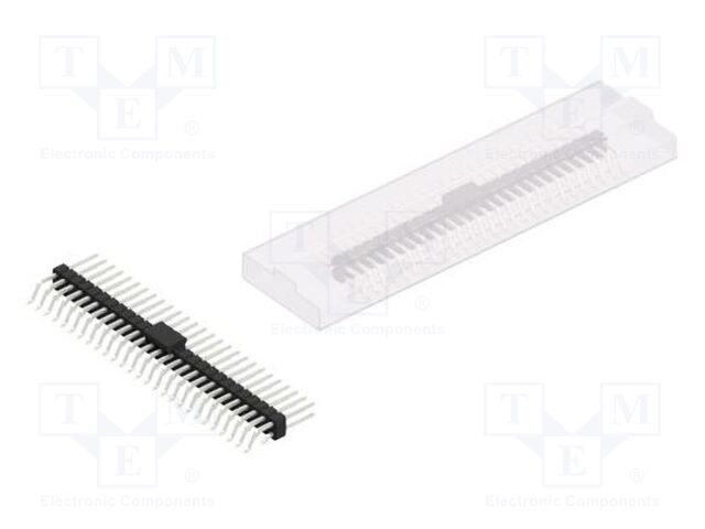Connector: pin strips; pin header; male; PIN: 54; 2.54mm; SMT; 2x27