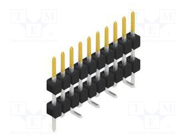 Connector: pin strips; pin header; male; PIN: 10; 2.54mm; SMT; 1x10