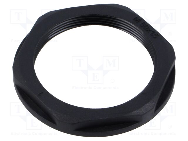 Nut; M50; polyamide 6; 60mm; black; -40÷100°C; Thread: metric