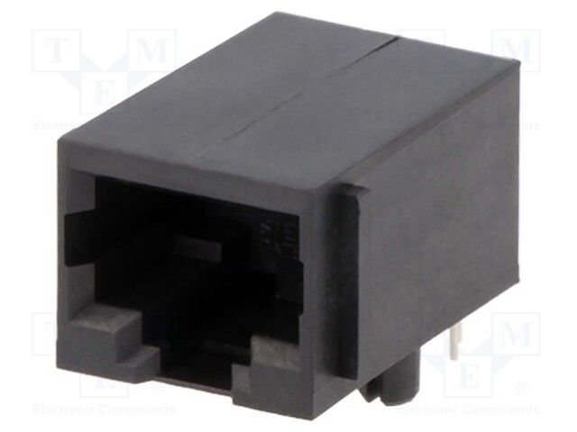 Socket; RJ50; PIN: 10; Layout: 10p10c; THT; on PCBs; angled