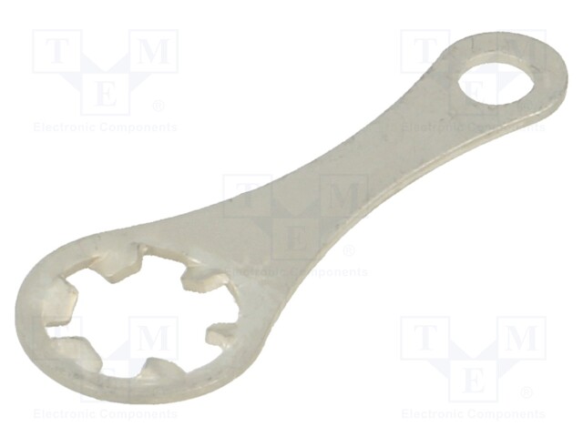 Solder lug terminal; 0.45mm; M4; Ø: 4.34mm; soldering; screw; brass