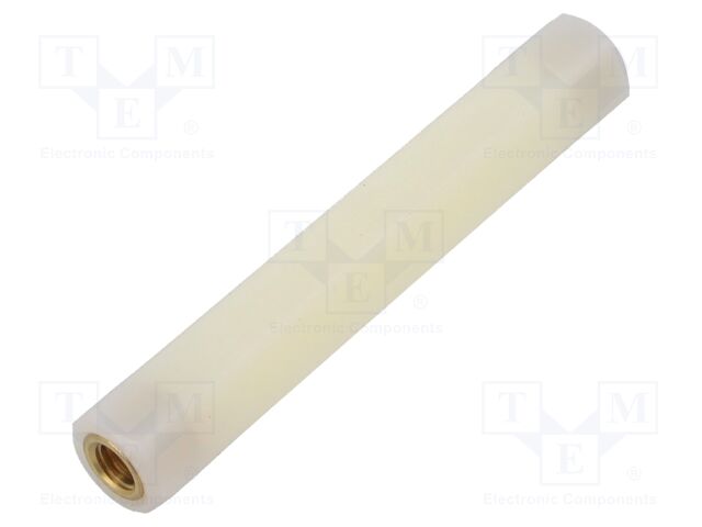 Screwed spacer sleeve; cylindrical; polyamide; M8; 100mm