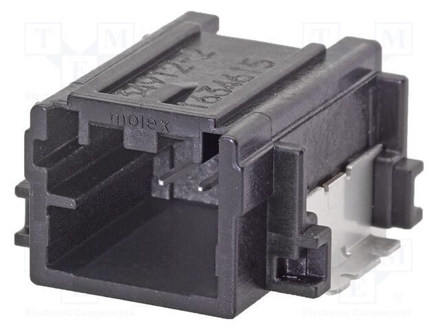 Connector: automotive; Mini50; socket; male; PIN: 2; tinned; on PCBs