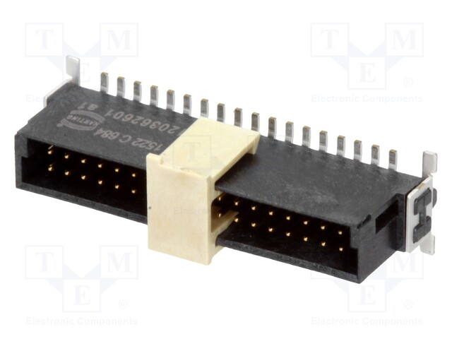 Connector: PCB to PCB; male; PIN: 36; 1.27mm; Series: har-flex; 2.3A