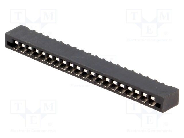 Connector: FFC (FPC); straight; PIN: 20; NON-ZIF; THT; tinned; 20mΩ
