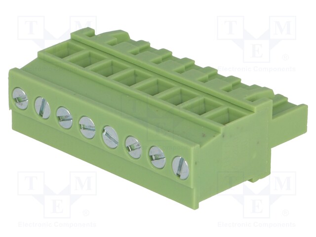 Pluggable terminal block; 5mm; ways: 8; angled 90°; plug; female