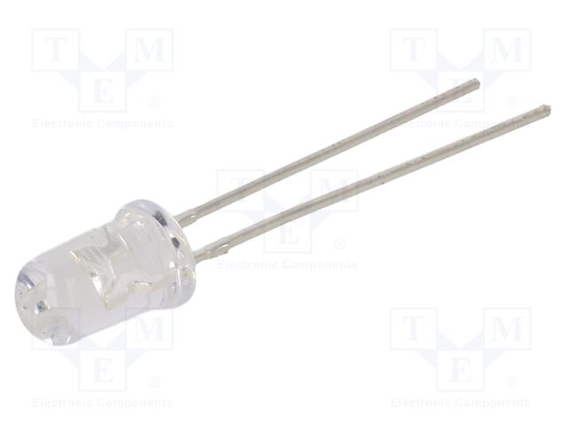 LED; 5mm; green; 9300÷21000mcd; 30°; Front: convex