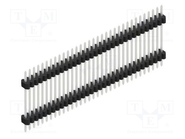 Connector: pin strips; pin header; male; PIN: 33; 1.27mm; THT; 1x33