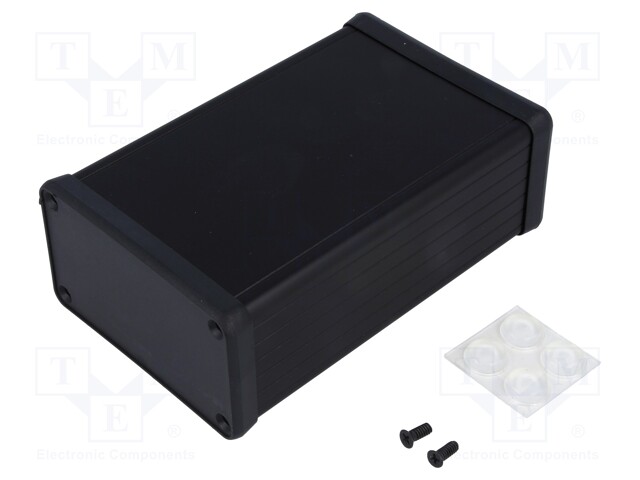 Enclosure: with panel; 1455; X: 78mm; Y: 120mm; Z: 43mm; aluminium