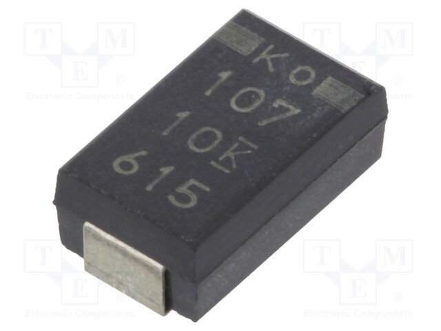 Capacitor: tantalum-polymer; 150uF; 6.3VDC; Case: V; 2917; ESR: 45mΩ