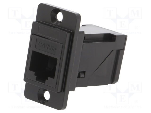 Coupler; DUALSLIM; Cat: 5e; Layout: 8p8c; RJ45 socket,both sides
