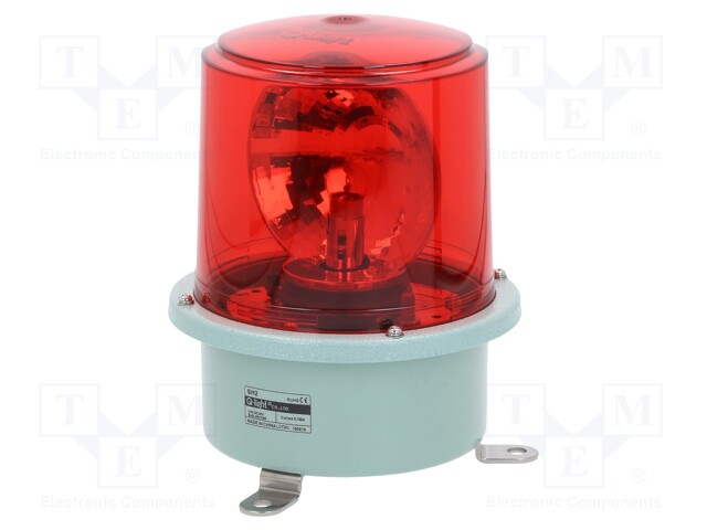Signaller: lighting; rotating light; red; Series: SH2; 24VDC; IP66