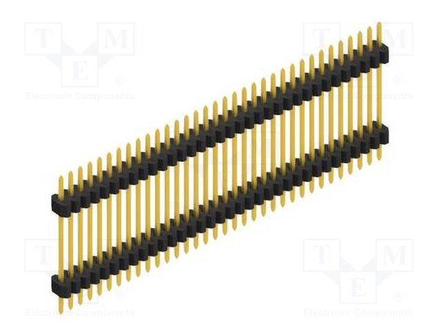 Connector: pin strips; pin header; male; PIN: 34; 1.27mm; THT; 1x34