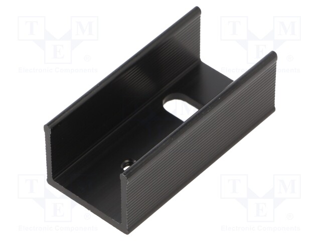 Heatsink: extruded; U; TO220; black; L: 35mm; W: 17mm; H: 13mm; 21K/W