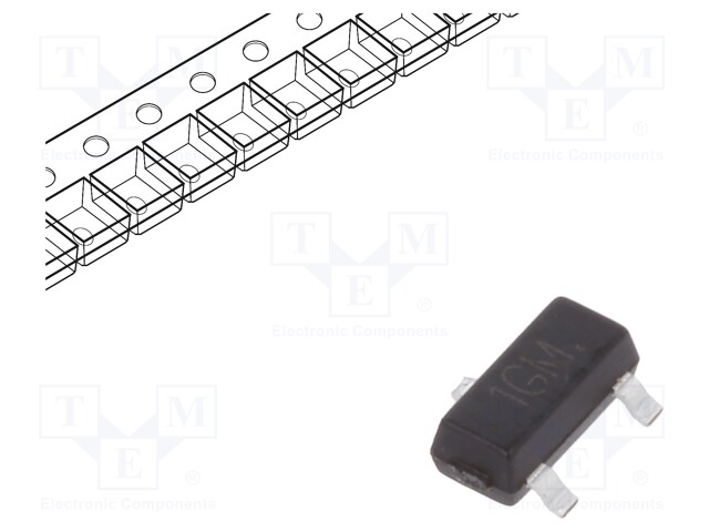 Transistor: NPN; bipolar; 80V; 0.5A; 300mW; SOT23