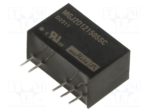Converter: DC/DC; 2W; Uin: 10.8÷13.2V; Uout: 15VDC; Uout2: -5VDC