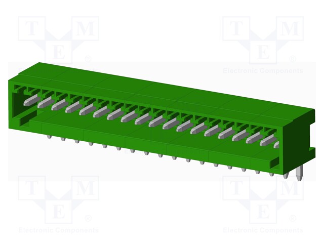 Connector: pluggable terminal block; socket; male; angled; THT