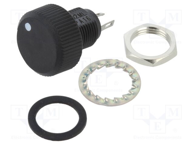 Potentiometer: shaft; single turn; 1kΩ; ±20%; 250mW; logarithmic