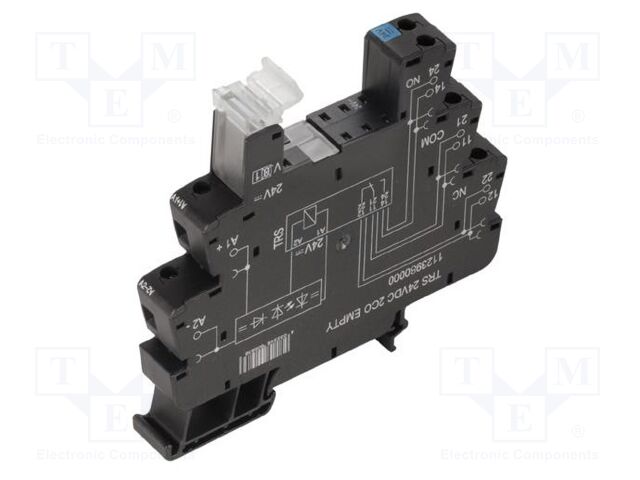Socket; 16A; DIN; Leads: screw terminals; -40÷40°C; Contacts: SPDT