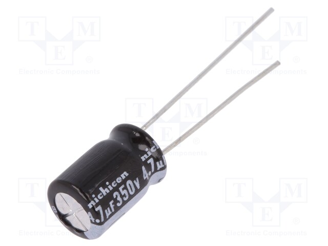 Capacitor: electrolytic; THT; 4.7uF; 350VDC; Ø8x11.5mm; ±20%; 1000h