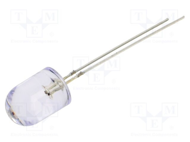 LED; orange; 8mm; 5800÷7000mcd; 30°; Front: convex; 2.1÷2.6VDC