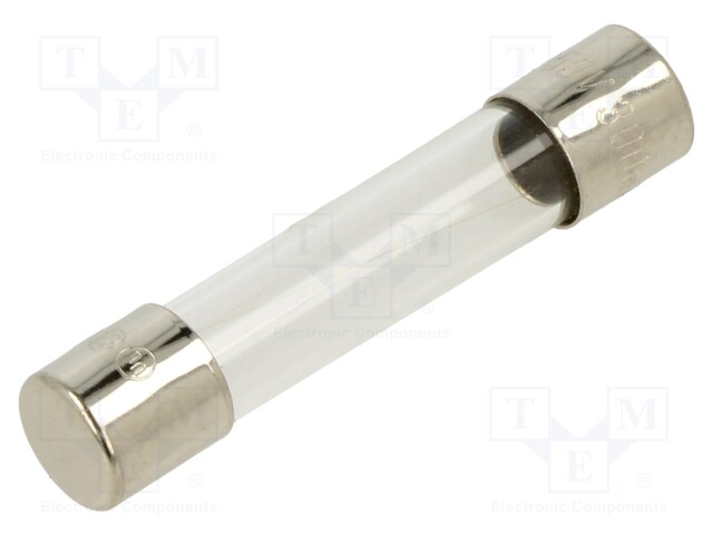 Fuse: fuse; 300mA; 250VAC; glass; 6.35x31.8mm; brass; bulk