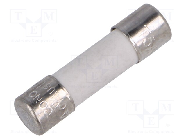 Fuse: fuse; 5A; 500VAC; ceramic,cylindrical; 5x20mm; Package: bulk