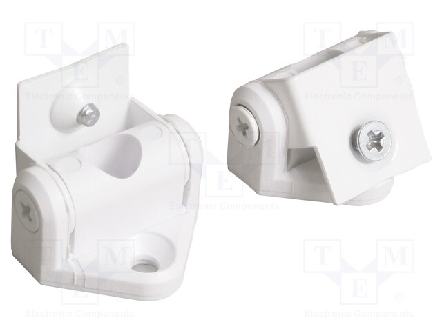 Tilted bracket; white; plastic,stainless steel