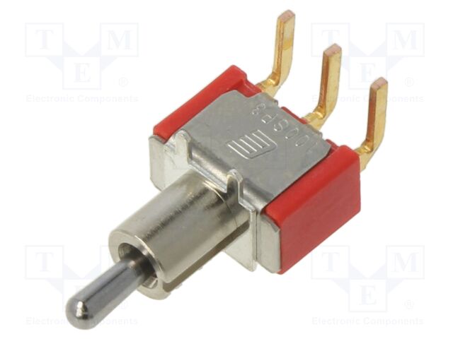 Switch: toggle; Pos: 3; SP3T; ON-OFF-ON; 0.02A/20VAC; 0.02A/20VDC