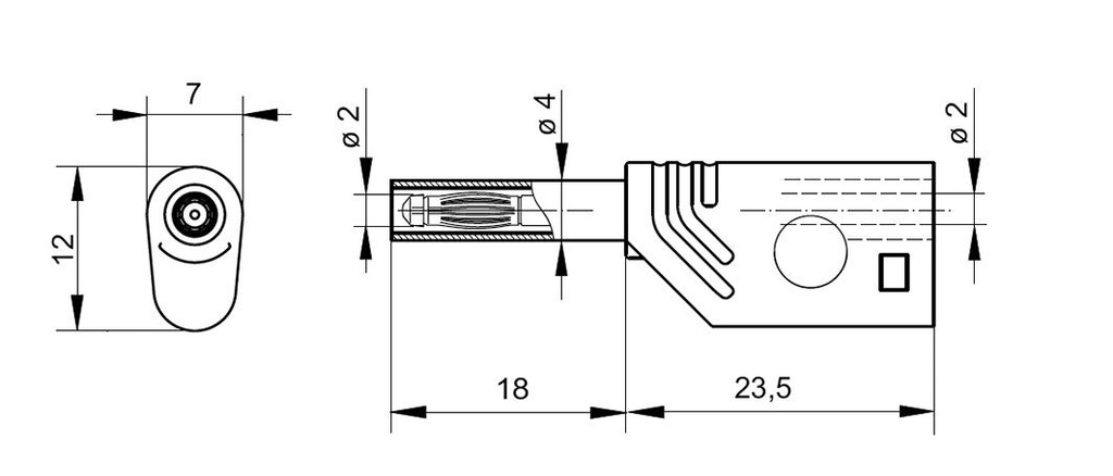 Connector: 2mm banana; plug; 10A; 1kV; black; gold-plated; -15÷70°C