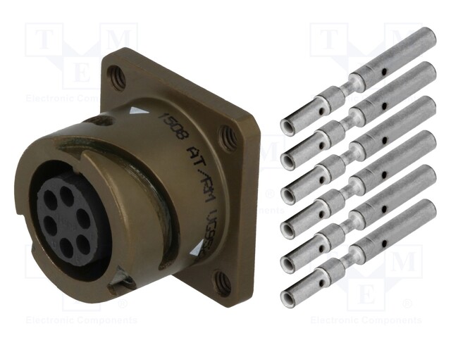 Connector: circular; VG95234; socket; female; PIN: 6; with contacts