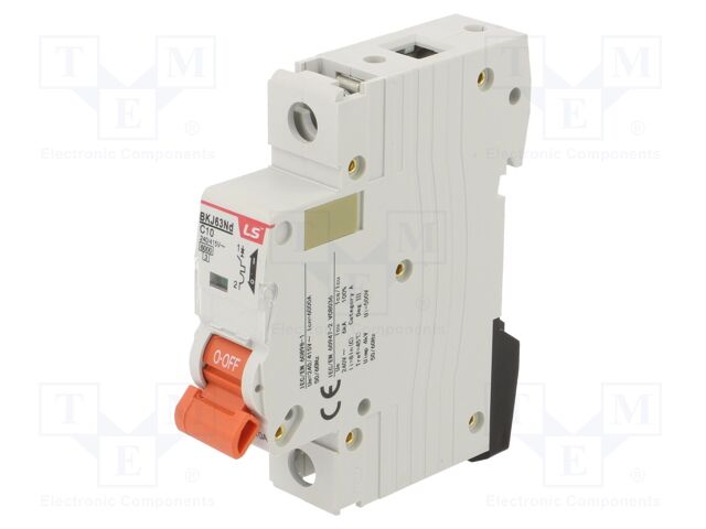 Circuit breaker; 230/400VAC; Inom: 10A; Poles: 1; Charact: C; 6kA