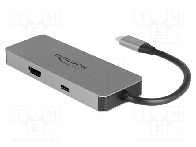 Hub USB; microSD,microSDHC,microSDXC,SD,SDHC,SDXC; grey; 0.15m