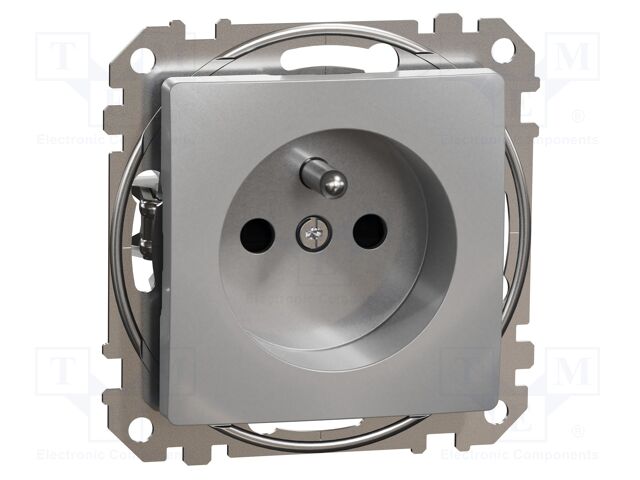E-type socket; 250VAC; IP20; plaster embedded,in mounting box
