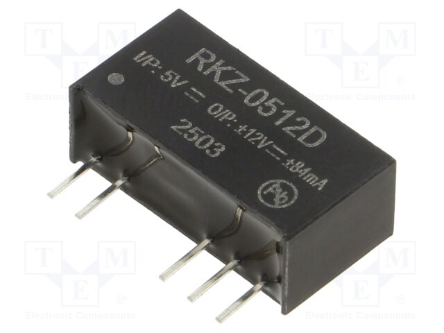 Converter: DC/DC; 2W; Uin: 4.5÷5.5V; Uout: 12VDC; Uout2: -12VDC; SIP7