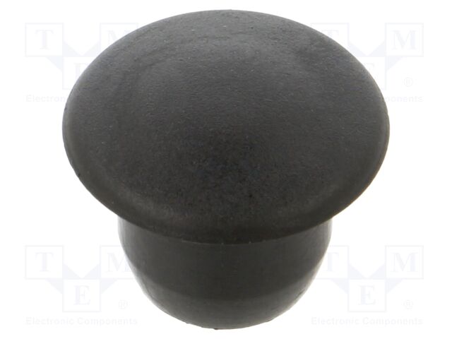 Accessories: stopper; H: 9mm; push-in; Flange dia: 15mm; black; LDPE