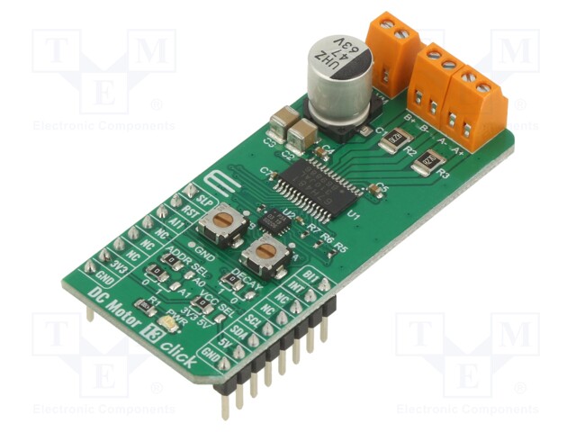 Click board; motor driver; GPIO,I2C; TB67H481FNG; 3.3VDC,5VDC