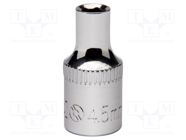 Cap; 6-angles,socket spanner; HEX 4,5mm; 1/4"; 25mm