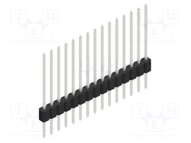 Connector: pin strips; pin header; male; PIN: 15; 1.27mm; THT; 1x15