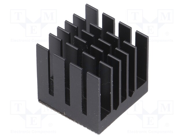 Heatsink: extruded; grilled; black; L: 21mm; W: 21mm; H: 19.5mm