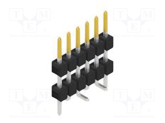 Connector: pin strips; pin header; male; PIN: 6; 2.54mm; SMT; 1x6