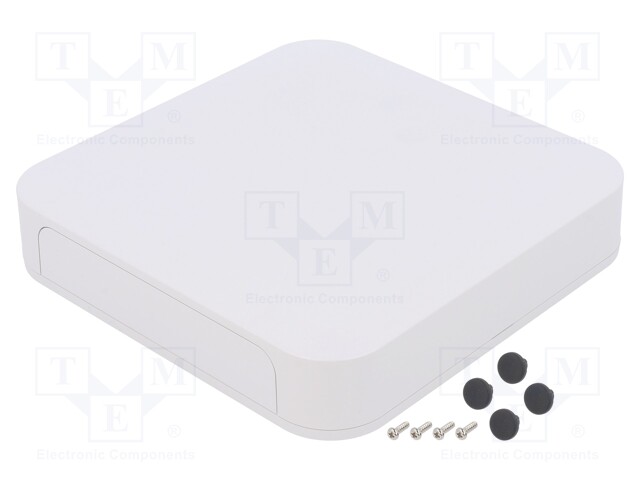 Enclosure: with panel; PF; X: 175mm; Y: 175mm; Z: 35mm; ABS; white