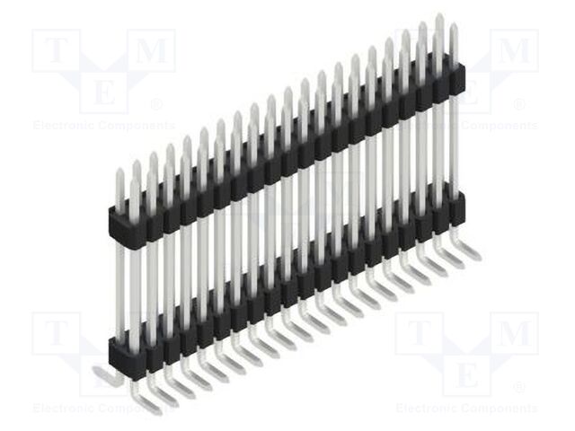 Connector: pin strips; pin header; male; PIN: 40; 1.27mm; SMT; 2x20