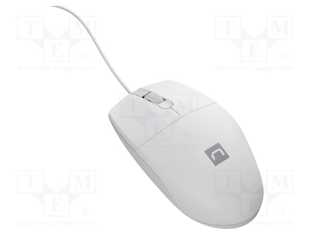Optical mouse; white; USB A; wired; Features: PnP; 1.5m