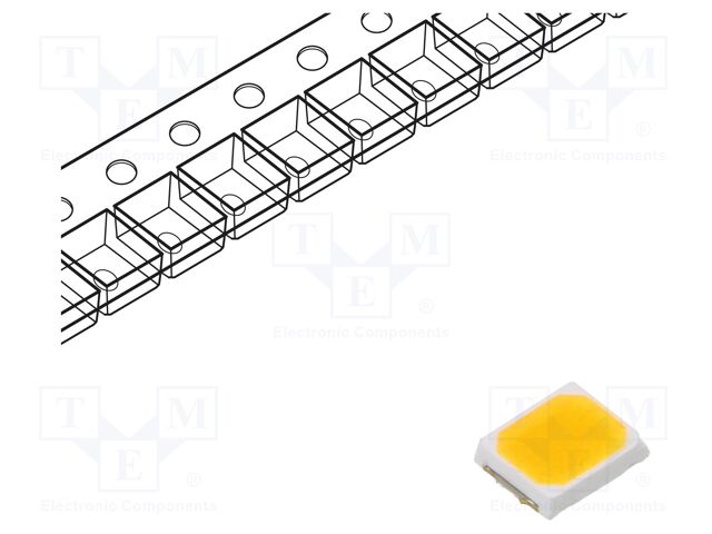 LED; white warm; SMD; 2835; 22÷28lm; 120°; 60mA; 2.8÷3.3VDC