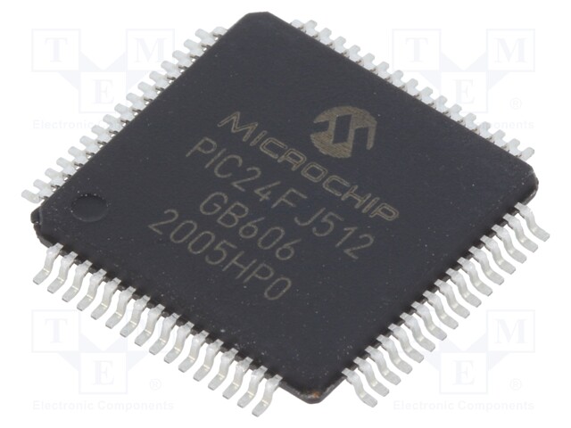 PIC microcontroller; Memory: 512kB; SRAM: 32768B; 3÷3.6VDC; SMD