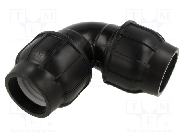 Splice terminal: clamping; 63mm; for PE pipes; Plast; 16bar