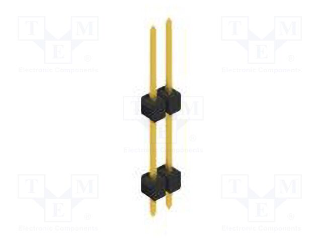 Connector: pin strips; pin header; male; PIN: 2; 2.54mm; THT; 1x2