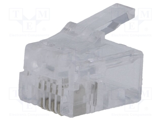 Plug; RJ11; PIN: 4; Layout: 6p4c; IDC,crimped; for cable