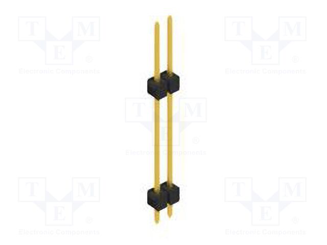 Connector: pin strips; pin header; male; PIN: 2; 2.54mm; THT; 1x2